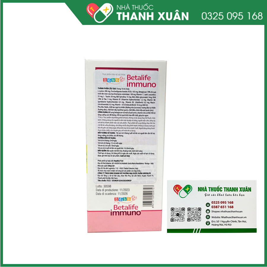 Betalife Immuno giúp hỗ trợ tăng cường sức đề kháng, hỗ trợ ăn ngon